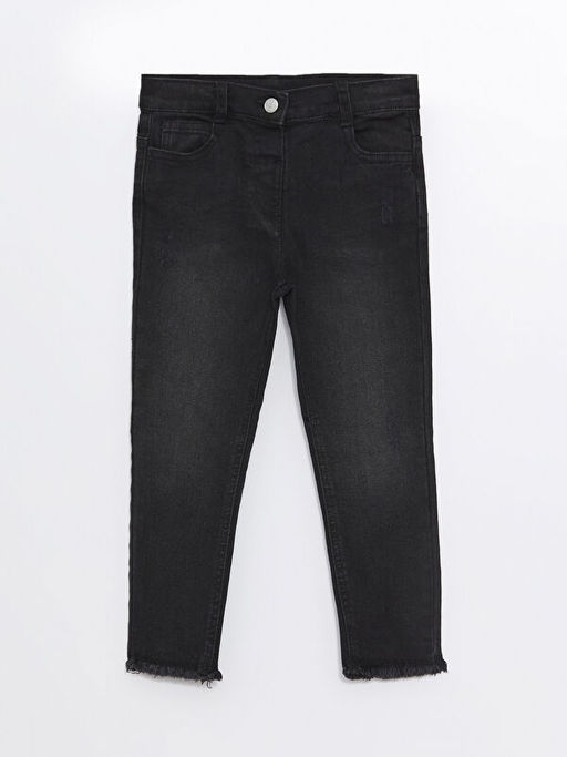 Beli Lastikli Basic K?z ?ocuk Jean Pantolon