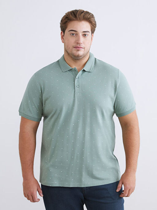 Polo Yaka Desenli Pike Erkek Ti??rt