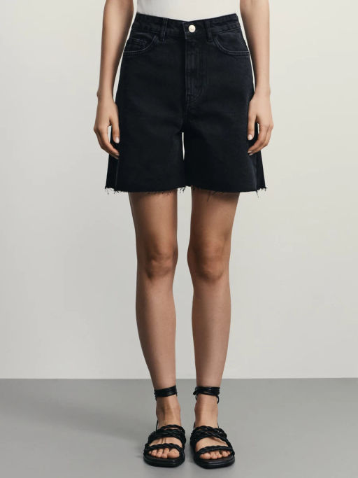 Джинсовые шорты А-силуэта / Zarina фото 13