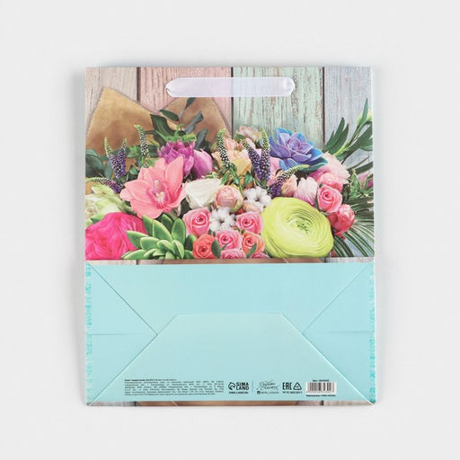 Пакет подарочный ламинированный, упаковка, «Поздравляю!», ML 23 х 27 х 11.5 см