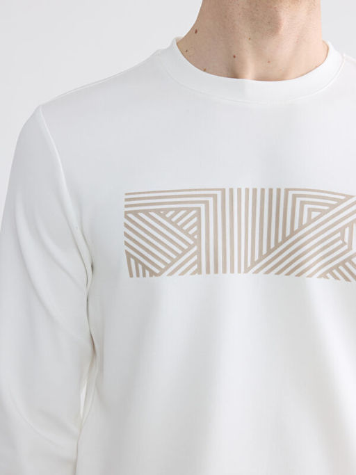 Bisiklet Yaka Bask?l? Erkek Sweatshirt