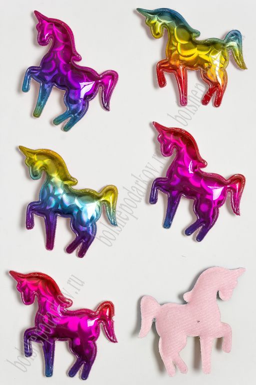 Патч голографик "Единорог" 6*6,5 см (10 шт) SF-2974, №11