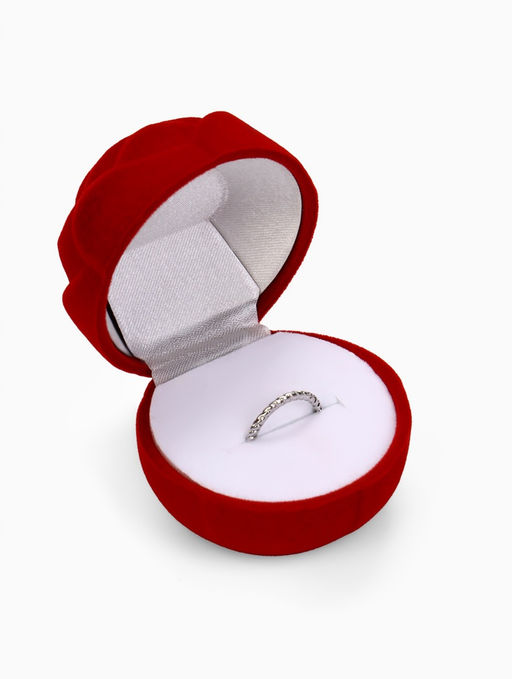 Футляр под кольцо, серьги Роза, бархатный, 6?5.5 см, красный