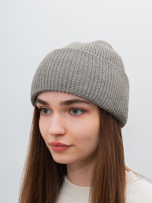 Шапка SEEBERGER арт. 18236-0 TURN-UP BEANIE (серый)