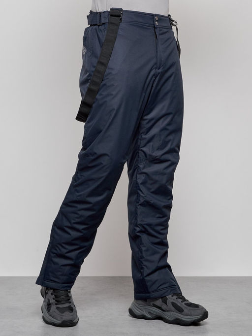 Полукомбинезон утепленный мужской зимний горнолыжный темно-синего цвета 7507TS - Colannia фото 7