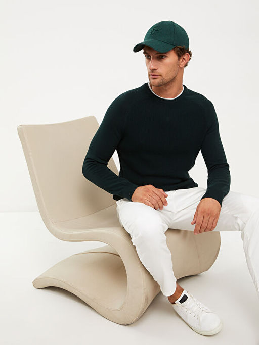 Bisiklet Yaka Erkek Triko Kazak