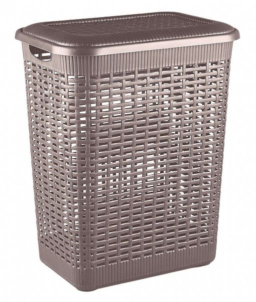 КОРЗИНА ДЛЯ БЕЛЬЯ 30Л, 370Х260Х465 ММ (коричневый) - Econova фото 2