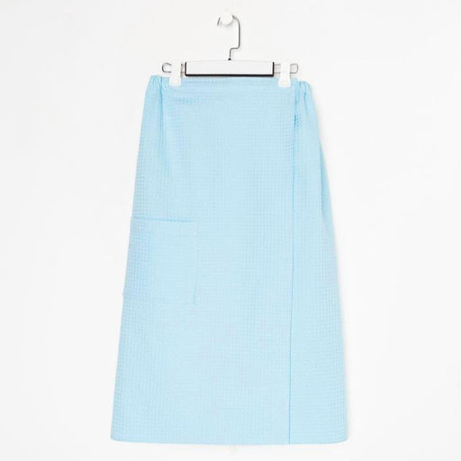 Полотенце банное Этель Парео с карманом 80*140 см. цв.небесный, 100% хл, вафля 240 г/м2  фото 6