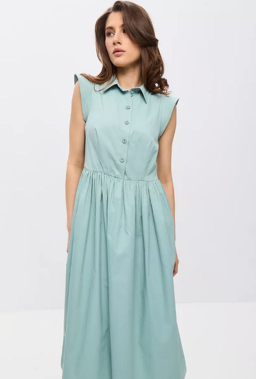 Платье хлопок OD-796-1 св.зеленое OD-796-1