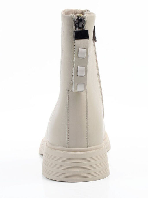 01-XKL21-225R LT. BEIGE Ботинки демисезонные женские (натуральная кожа, байка)