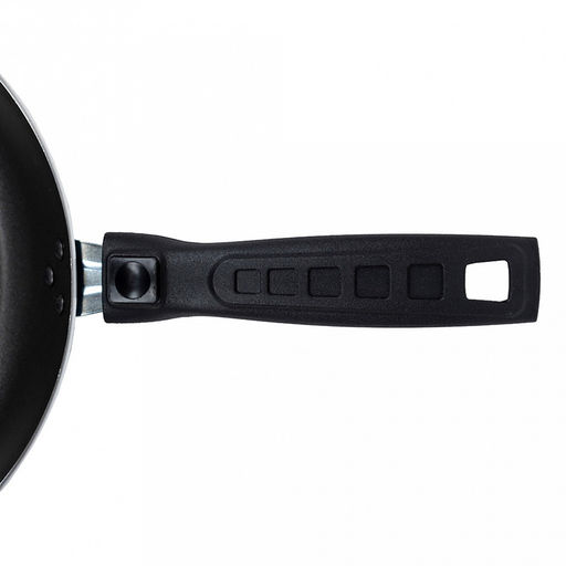 "Azure" Сковорода с антипригарным покрытием д22см "Сатин", h4,5см, s2мм, съемная бакелитовая ручка, синий (Россия)