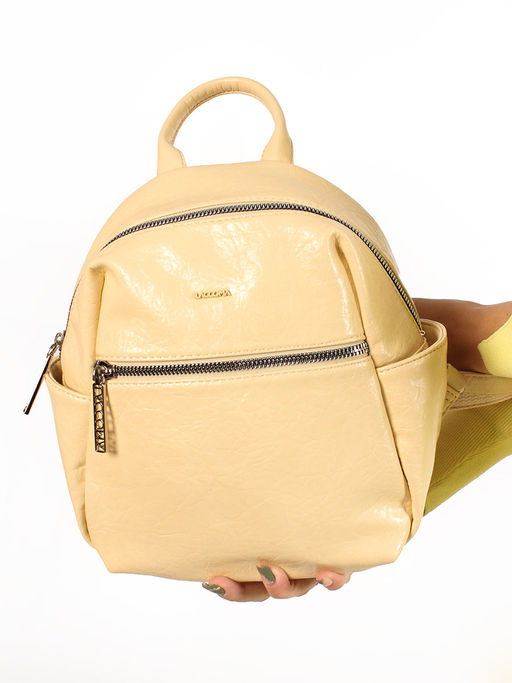 LACCOMA рюкзак Жизель-желто-бежевый эко кожа хлопок