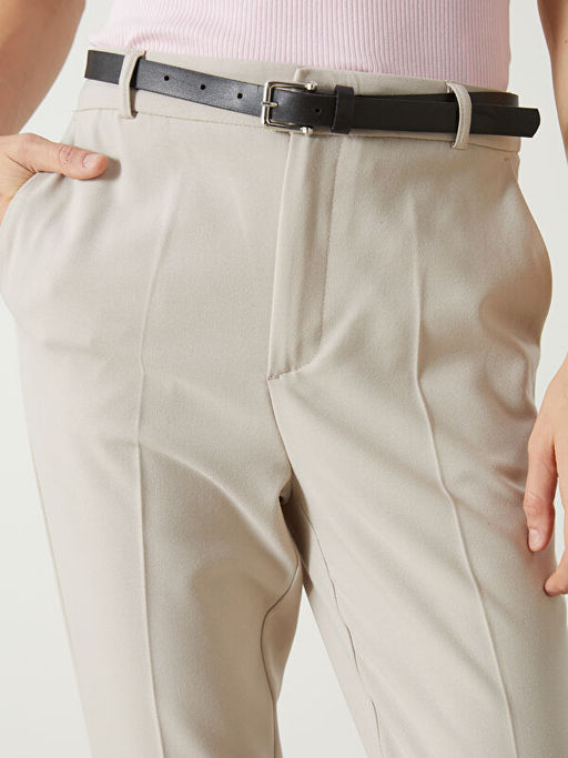 Beli Kemerli Havu? Kesim Kad?n Pantolon