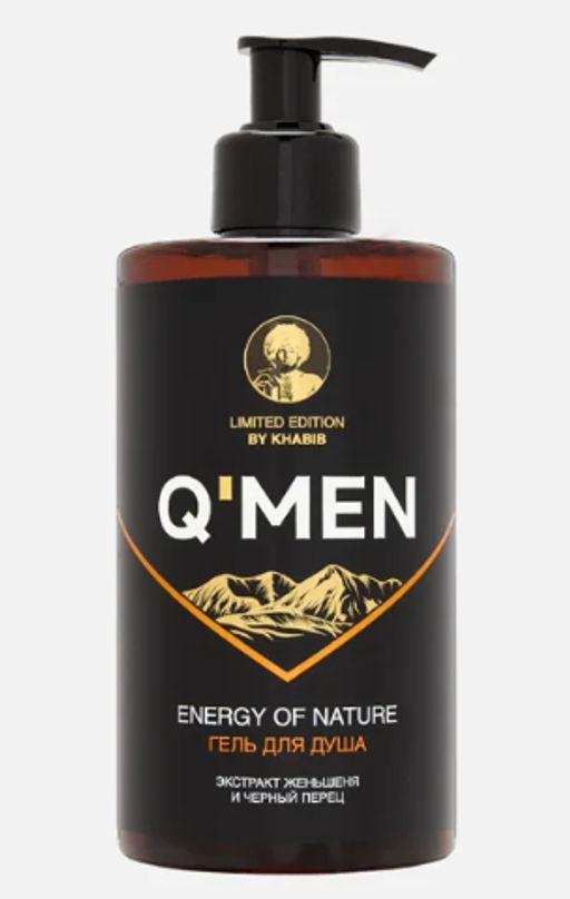 QMEN Гель д/душа Энергия Природы экстр.Женьшеня+Черный перец 410мл с дозат.