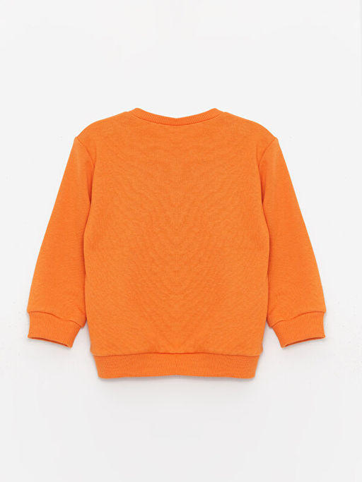 Bisiklet Yaka Uzun Kollu Bask?l? Erkek Bebek Sweatshirt - Waikiki фото 2