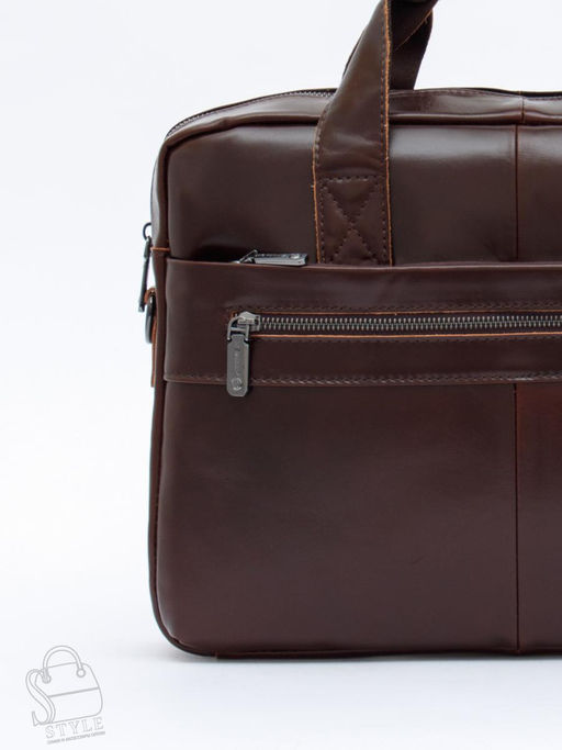 Портфель мужской кожаный 11011Z brown Zinimsk