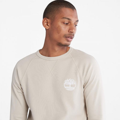 Мужская футболка с длинным рукавом Timberland Longsleeve Crew Knit бежевая  фото 3