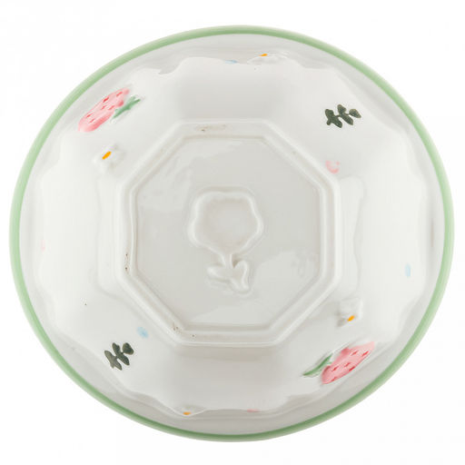 "Зефир" Салатник фарфоровый 780мл, д17,5х8см, фигурный, цветной декор, отводка (Китай)