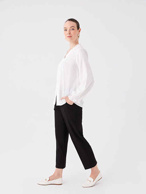 Beli Lastikli Standart Fit Kad?n Pantolon