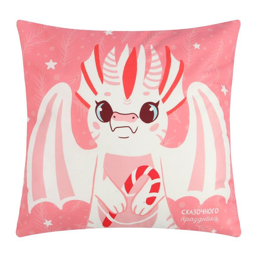 Наволочка декоративная "Этель" "Сказочного праздника" 40х40 см, 100 полиэстер, велюр