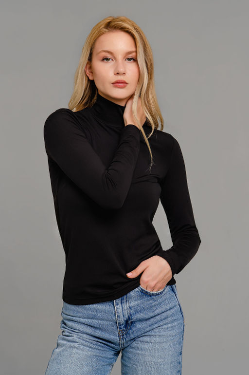 Арт.12803/1 Водолазка женская  42-50 (5 шт) Цвет:черный