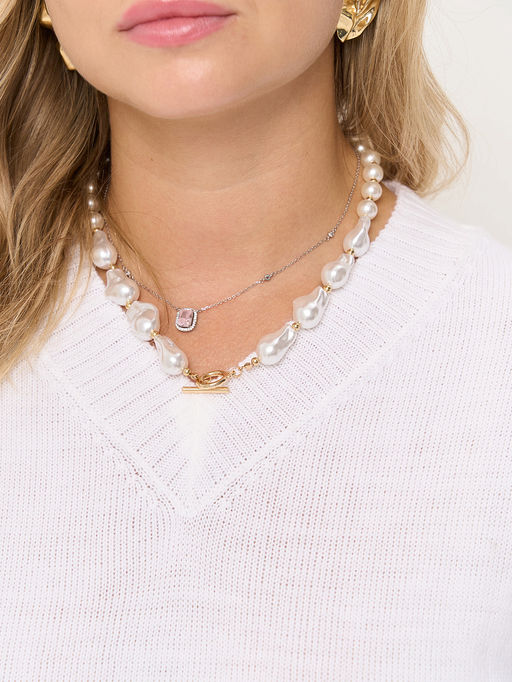 Джемпер женский 9252-94230. 501/9500 белый/чёрный/метонить сильвер