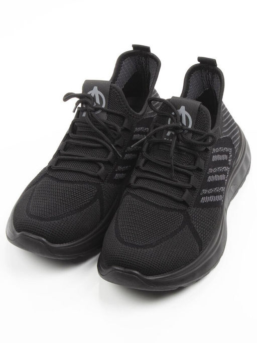 03-TEX-D01-07 BLACK Кроссовки летние мужские (текстиль)