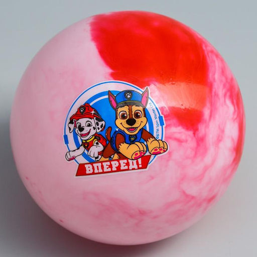 Мяч детский Paw Patrol Вперед, 16 см, 50 г, мрамор, МИКС  фото 3