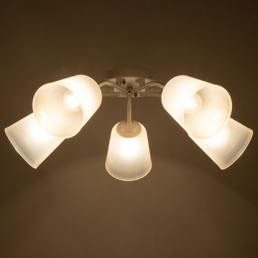 Люстра на потолок BayerLux «Онлайн», 5×15 Вт, Е27, белый/прозрачный