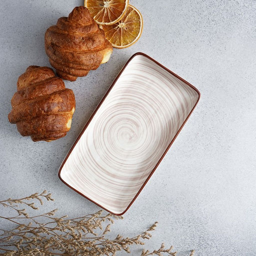 Блюдо Доляна «Искушение», 20×11×2 см, прямоугольное, керамика, розовое