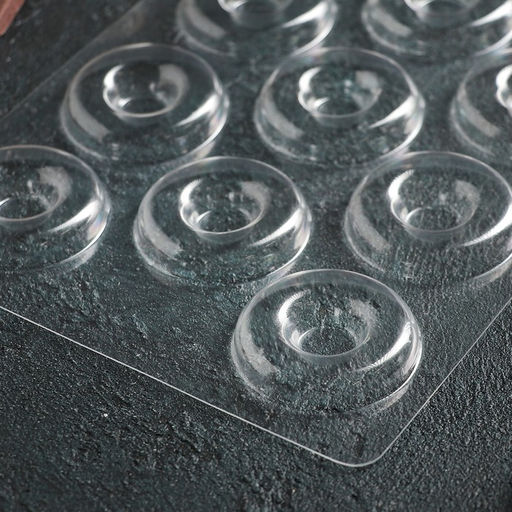 Цена за 20 шт. Форма для конфет и шоколада Пончик, 27?18 см, 11 ячеек, прозрачная - Simaland фото 2