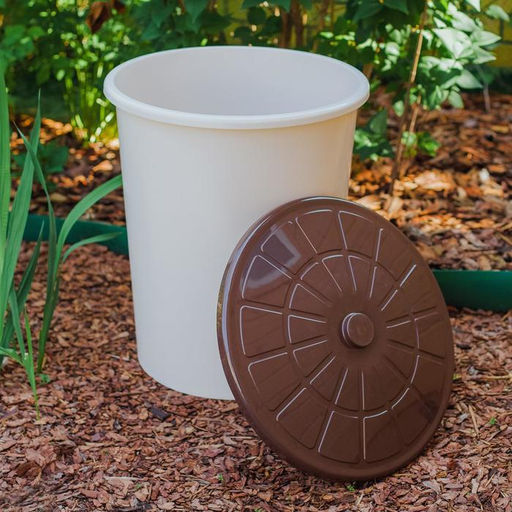 Бак хозяйственно - бытовой, 100 л, пластиковый, с крышкой, бежевый