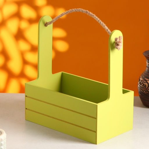 Подарочный ящик «Аром», деревянный, ручка - канат, цвет фисташковый, набор 3 шт.