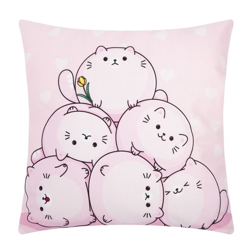 Наволочка декоративная Этель Котики 40х40 см, 100% п/э, велюр  фото 6