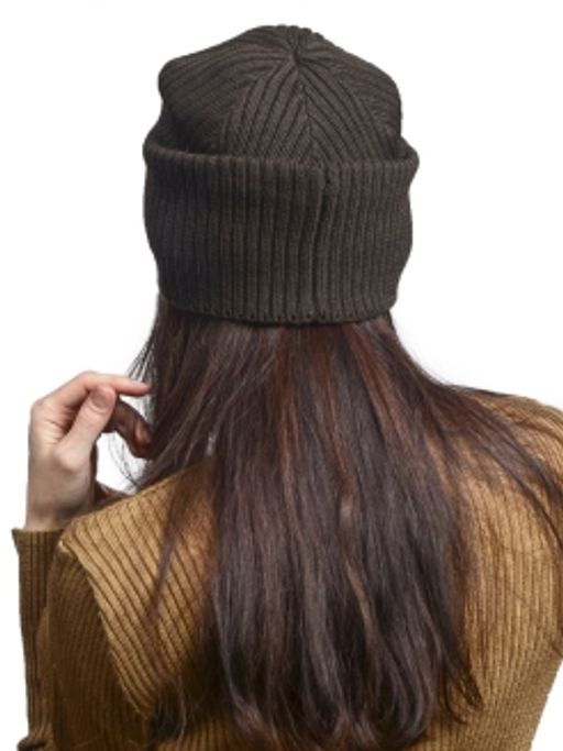 Шапка двухсторонняя унисекс, цвет коричневый С РИСУНКОМ