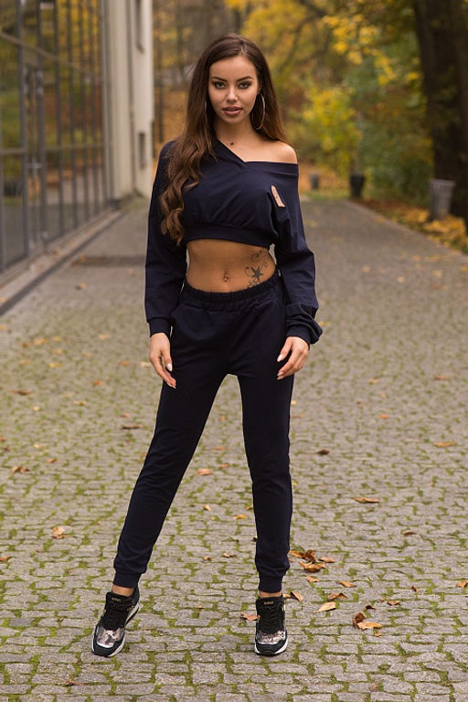 1109 Siment dres Navy Blue