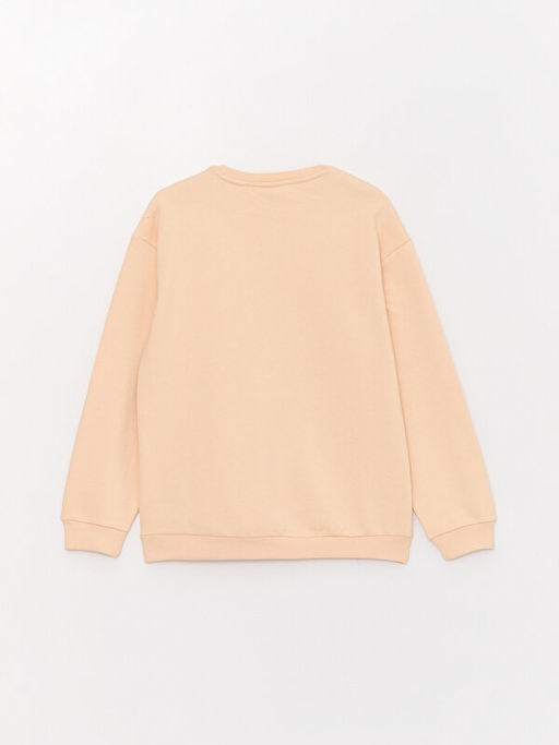 Bisiklet Yaka Bask?l? Uzun Kollu K?z ?ocuk Sweatshirt - Waikiki фото 3