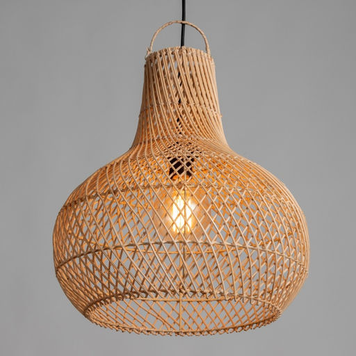 Светильник потолочный из ротанга «Эрик», 1×120 Вт, Е27, 40×40×43 см