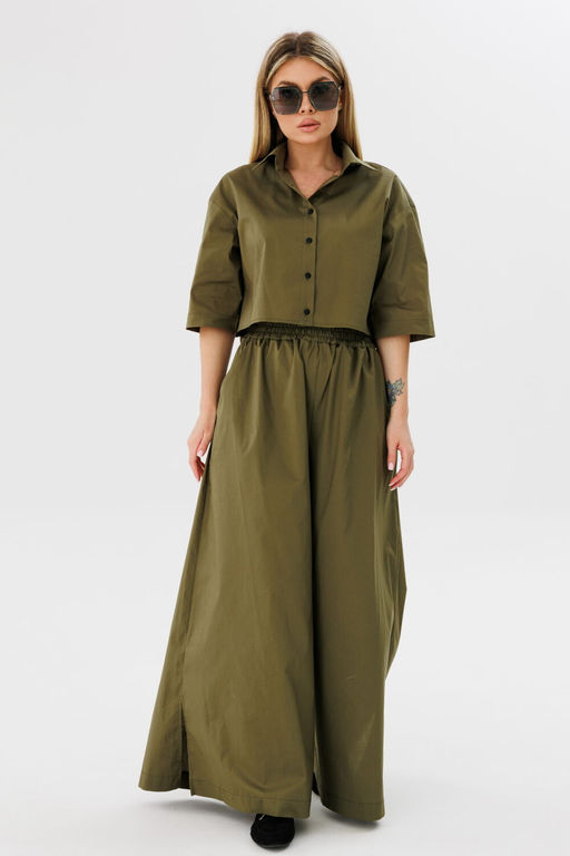 Рубашка AmberA 1088х хаки  фото 2