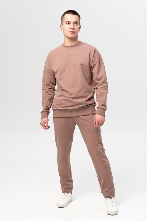 Брюки мужские из футера, капучино - Solo mio фото 2