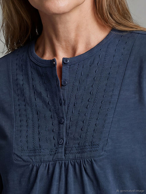 Bisiklet Yaka Nak??l? Bluz