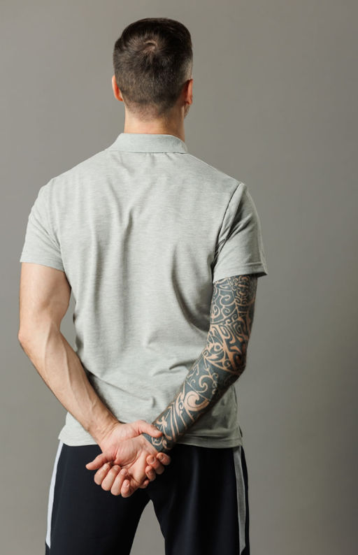 Спортивная футболка-поло 92% хлопок, 8% лайкра