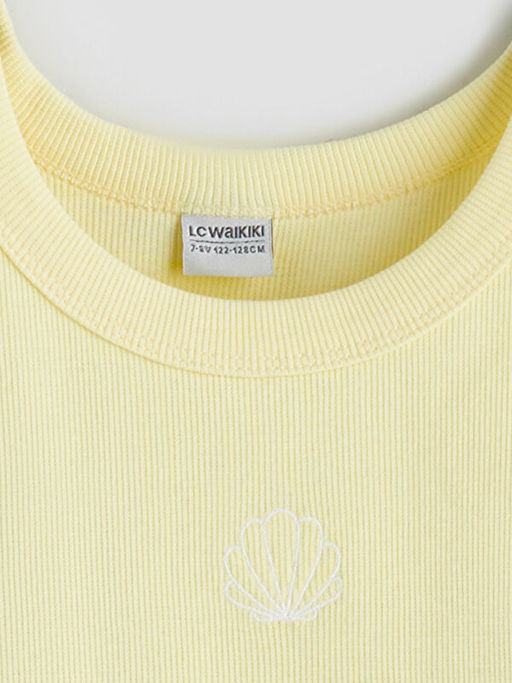 Bisiklet Yaka K?z ?ocuk Crop Atlet