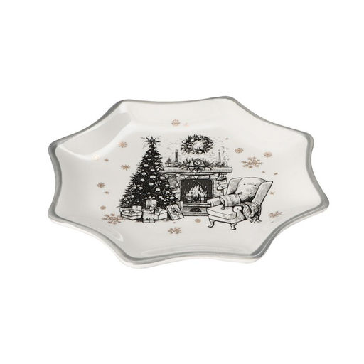 Блюдо сервировочное Доляна «Хюгге», d=20 см, доломит, белое