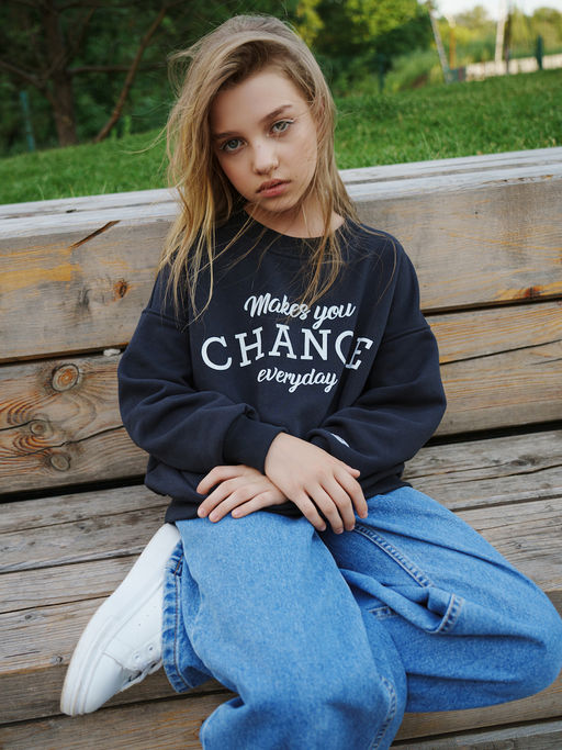 Темно-серая толстовка для девочки - Kogankids фото 15