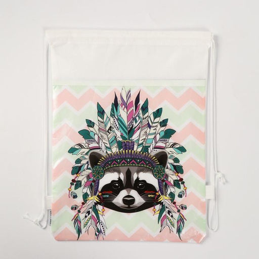 Мешок для обуви «Енот» (нетканый материал) 41×30 см