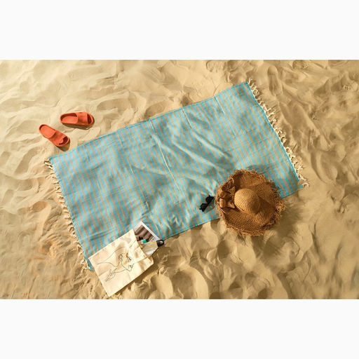 Пештемаль Полосы 100х180 см, голубой - Lovelife фото 9