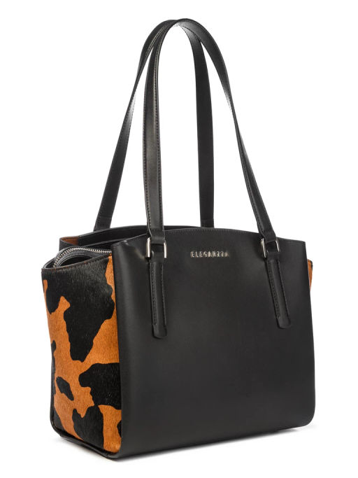 Сумка ELEGANZZA Z9266-8675 black/camel  фото 9