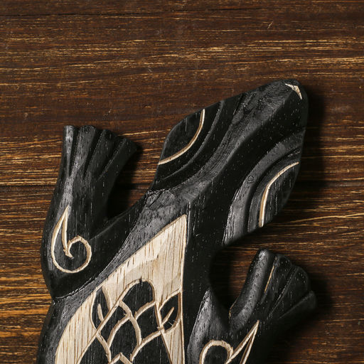 Панно настенное дерево Геккон черный с черепашкой 1х11х30 см - Simaland фото 3