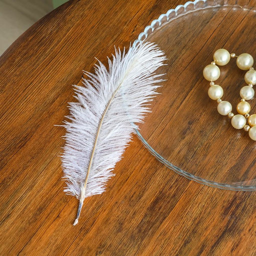 Цена за 2 шт. Перо для декора 1 шт., размер 20-24 см, цвет белый